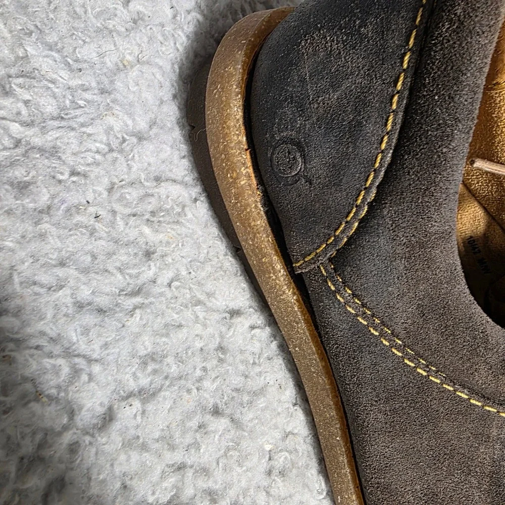 Born Suede Trevan Leather Shoes Loafers Gray Handcrafted Womens 10 EU 42‎